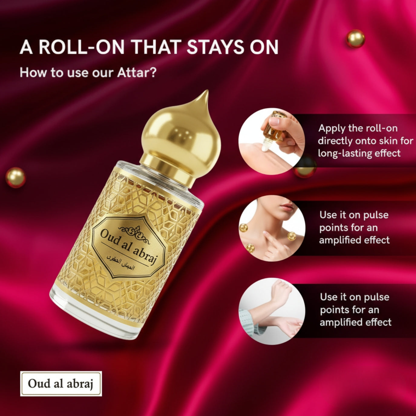 ๐น Rose Oud Attar Luxury Fragrance Set 15ml (Buy 1 Get 1 Free) ๐ Alcohol-Free Long Lasting Perfume Gift Box | Oud Al Abraj India