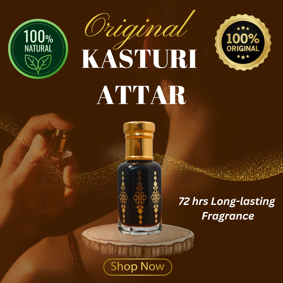 The Original Kasturi Attar | Long-Lasting & Exotic Musk | Pack of 2 | 15ML + 15ML