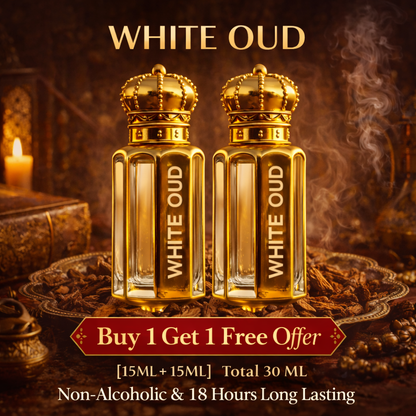 Original White Oud Attar - 15ML + 15 ML (PACK OF 2) (Ramzan Offer)