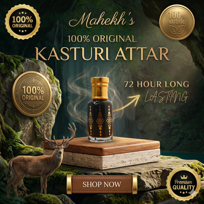 The Original Kasturi Attar | Long-Lasting & Exotic Musk | Pack of 2 | 15ML + 15ML