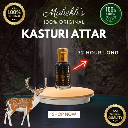 The Original Kasturi Attar | Long-Lasting & Exotic Musk | Pack of 2 | 15ML + 15ML