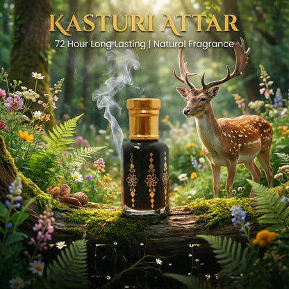 The Original Kasturi Attar | Long-Lasting & Exotic Musk | Pack of 2 | 15ML + 15ML