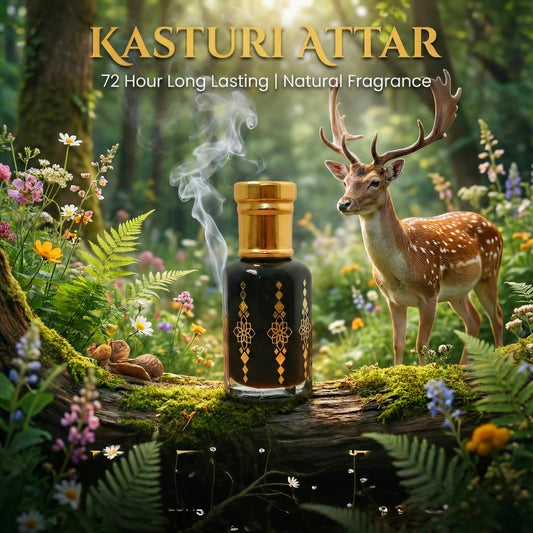 The Original Kasturi Attar | Long-Lasting & Exotic Musk | Pack of 2 | 15ML + 15ML